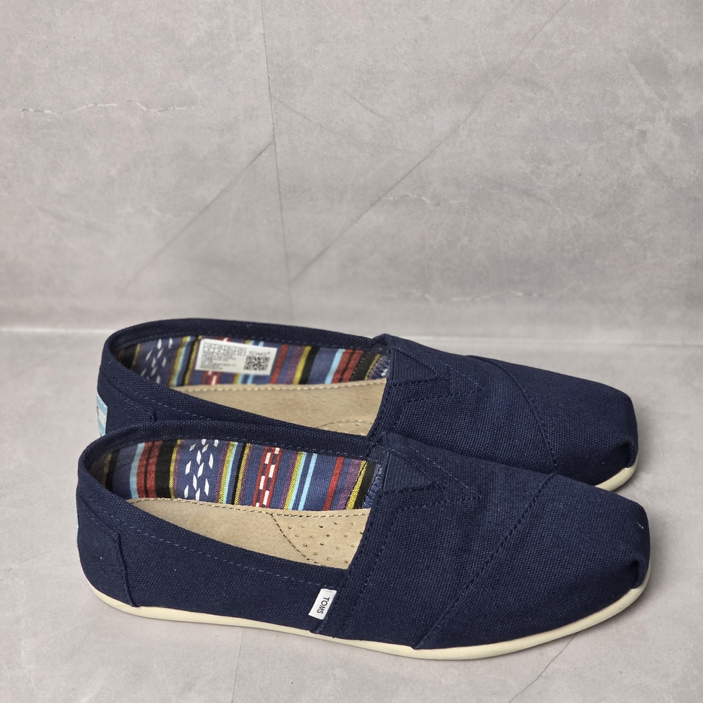 TOMS Navy Blue Slip-On Shoes